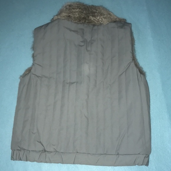𝅺Rabbit Fur reversible vest gray unbranded zipper closure pockets NEW size S/M - Picture 8 of 10